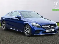Used Mercedes C300 AMG line 258 HP (189 kW) 2020 Blue Coupe