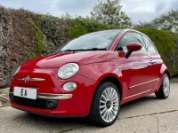 Used Fiat 500 Lounge 100 HP (73 kW) 2011 Red Cabriolet
