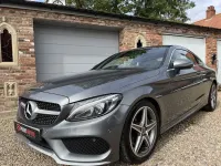 Used Mercedes C220 AMG line 167 HP (122 kW) 2018 Grey Coupe
