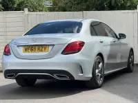 Used Mercedes C300 AMG line 242 HP (177 kW) 2019 Silver Sedan