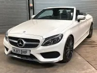 Used Mercedes C220 AMG line 175 HP (128 kW) 2017 White Cabriolet