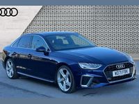 Used Audi A4 S-Line 163 HP (119 kW) 2022 Blue Sedan