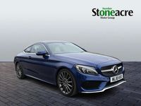 Used Mercedes C200 AMG line 184 HP (135 kW) 2018 Blue Coupe