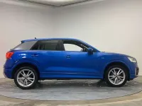 Used Audi Q2 S-Line 150 HP (110 kW) 2019 Ara blue, crystal effect SUV