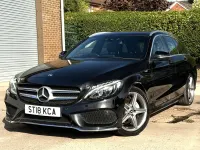 Used Mercedes C220 AMG line 2018 Black Estate