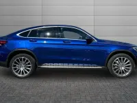 Used Mercedes E300 AMG line 302 HP (222 kW) 2021 Blue Coupe