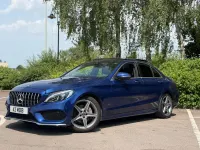 Used Mercedes C220 AMG Line Premium Plus 170 HP (125 kW) 2018 Blue Sedan