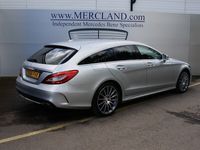 used Mercedes CLS220 CLS-Class 2016 (66) MERCEDES BENZAMG LINE ESTATE DIESEL AUTO SILVER