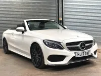 Used Mercedes C220 AMG line 175 HP (128 kW) 2017 White Cabriolet