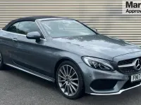 Used Mercedes C220 AMG line 170 HP (125 kW) 2017 Grey Cabriolet