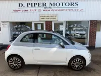 Begagnad Fiat 500C Collezione 2019 Vit Cab