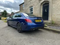 Used Mercedes C220 AMG line 194 HP (142 kW) 2018 Blue Sedan