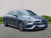 Begagnad Mercedes CLA200 AMG Line Premium Plus 2022 Grå Sportkupé