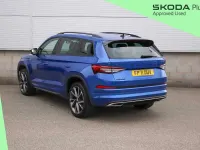 Used Skoda Kodiaq SportLine 150 HP (110 kW) 2022 Race blue metallic SUV