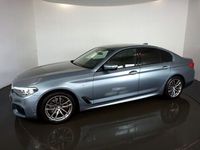 used BMW 520 5 Series 2.0 D XDRIVE M SPORT 4d AUTO-2 OWNER CAR FINISHED IN BLUESTONE WITH BLACK DAKOTA LEATHER-18"DOUBL