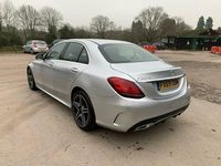 Begagnad Mercedes C220 AMG line 2019 Silver Sedan