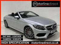 Used Mercedes C250 AMG line 204 HP (150 kW) 2018 Silver Cabriolet
