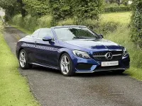 Used Mercedes C220 AMG line 170 HP (125 kW) 2017 Blue Cabriolet