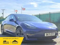 Used Tesla Model 3 Long Range AWD 254 kW (346 HP) 2021 Blue Sedan