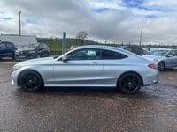 Used Mercedes C220 AMG line 170 HP (125 kW) 2017 Silver Coupe