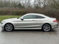 Used Mercedes C220 AMG line 194 HP (142 kW) 2021 Silver Coupe