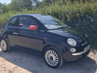 Used Fiat 500 Lounge 69 HP (50 kW) 2009 Black Cabriolet