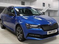 Used Skoda Superb SportlinePlus 218 HP (160 kW) 2021 Blue Estate