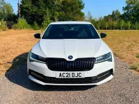 Used Skoda Superb SportlinePlus 200 HP (147 kW) 2021 White Hatchback