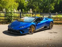 Used Lamborghini Huracán 580 HP (426 kW) 2018 Blue Cabriolet