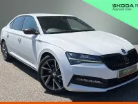 Used Skoda Superb SportlinePlus 187 HP (137 kW) 2020 Moon white metallic Hatchback