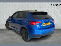 Used Skoda Fabia Design Edition 94 HP (69 kW) 2024 Race blue metallic black magic pearl effect Hatchback