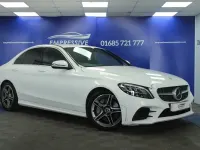 Used Mercedes C300 AMG line 2019 White Sedan