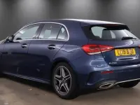 Used Mercedes A250 AMG line 224 HP (164 kW) 2019 Blue Hatchback