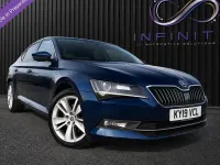 Used Skoda Superb SE L Executive 150 HP (110 kW) 2019 Blue Hatchback
