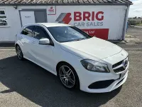 Used Mercedes A160 AMG line 102 HP (75 kW) 2017 White Hatchback