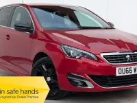 Used Peugeot 308 GT-line 130 HP (95 kW) 2017 Red Hatchback