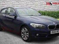 Used BMW 118 Sport Line 136 HP (100 kW) 2015 Blue Hatchback