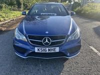 Used Mercedes E220 AMG line 177 HP (130 kW) 2016 Blue Coupe