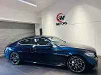 Used Mercedes C200 AMG line 184 HP (135 kW) 2019 Blue Coupe