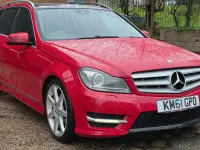 Begagnad Mercedes C250 Sport Edition 2011 Röd Kombi
