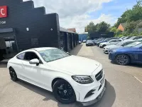 Used Mercedes C200 AMG line 198 HP (145 kW) 2018 White Coupe