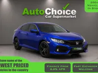 Begagnad Honda Civic SR 126 HK (92 kW) 2019 Blå Halvkombi