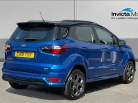 Used Ford Ecosport ST-Line 125 HP (91 kW) 2018 Lightning blue metallic/black roof SUV