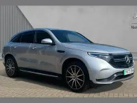 Used Mercedes EQC400 AMG line 300 kW (408 HP) 2023 Metallic paint hightech silver SUV