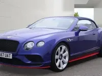 Used Bentley Continental GT Convertible 529 HP (389 kW) 2017 Blue Cabriolet