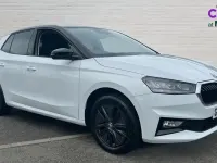 Used Skoda Fabia Colour Edition 80 HP (58 kW) 2024 Moon white metallic black magic pearl effect Hatchback