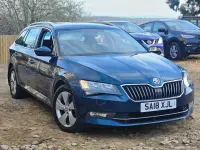 Used Skoda Superb SE 120 HP (88 kW) 2018 Blue Estate