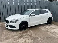 Used Mercedes A180 AMG line 122 HP (89 kW) 2017 White Hatchback