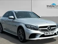 Used Mercedes C300e AMG line 320 HP (235 kW) 2020 Silver Sedan