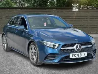 Used Mercedes A180 AMG line 136 HP (100 kW) 2021 Blue Hatchback